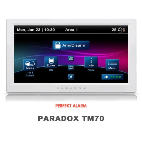 Paradox TM70 nagyméretű érintőképernyős kezelőegység